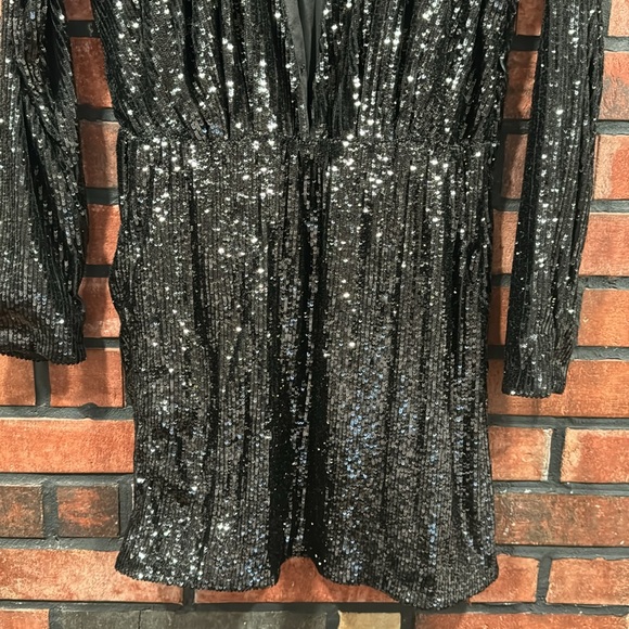 Anine Bing Elena Sequin Black Dress - Picture 6 of 12